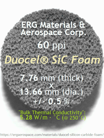 ERG Materials & Aerospace Corp. Duocel SiC Foam