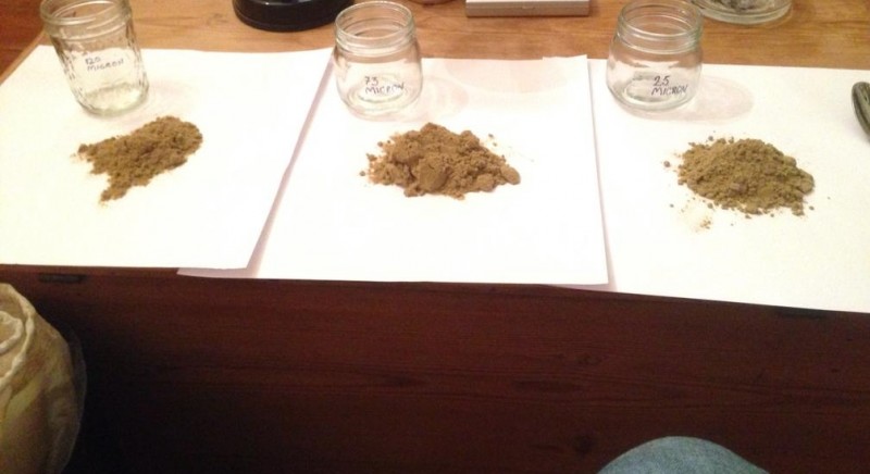 1st emptying of the bags