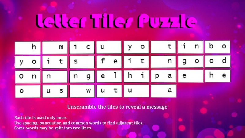 Letter Tiles Puzzle
